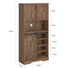 SoBuy FSB83-N Buffet de Cuisine Meuble de Rangement Armoire de Cuisine Buffet avec Porte de Grange Coulissante