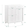 SoBuy FSB84-W Meuble de Rangement Meuble d’entrée Buffet Placard avec 2 Tiroirs et 2 Portes Coulissantes