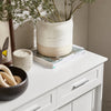 SoBuy FSB84-W Meuble de Rangement Meuble d’entrée Buffet Placard avec 2 Tiroirs et 2 Portes Coulissantes