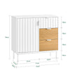 SoBuy FSB91-WN Meuble Chaussures, Commode, Buffet Multifonctionnel pour Entrée avec 3 Tiroirs et 1 Porte