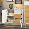 SoBuy FSB91-WN Meuble Chaussures, Commode, Buffet Multifonctionnel pour Entrée avec 3 Tiroirs et 1 Porte