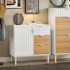 SoBuy FSB91-WN Meuble Chaussures, Commode, Buffet Multifonctionnel pour Entrée avec 3 Tiroirs et 1 Porte