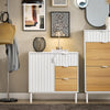 SoBuy FSB91-WN Meuble Chaussures, Commode, Buffet Multifonctionnel pour Entrée avec 3 Tiroirs et 1 Porte