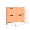 SoBuy FSR100-RS Meuble Chaussure 4 Abattants Meuble à Chaussures d’Entree Armoire à Chaussures Rangement Chaussures Compact Range Chaussures Étroit pour Petite Entrée ou Couloir L100xP19xH91cm Rosé