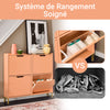 SoBuy FSR100-RS Meuble Chaussure 4 Abattants Meuble à Chaussures d’Entree Armoire à Chaussures Rangement Chaussures Compact Range Chaussures Étroit pour Petite Entrée ou Couloir L100xP19xH91cm Rosé