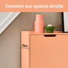 SoBuy FSR100-RS Meuble Chaussure 4 Abattants Meuble à Chaussures d’Entree Armoire à Chaussures Rangement Chaussures Compact Range Chaussures Étroit pour Petite Entrée ou Couloir L100xP19xH91cm Rosé