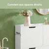 SoBuy FSR100-W Meuble Chaussure 4 Abattants Meuble à Chaussures d’Entree Armoire à Chaussures Rangement Chaussures Compact Range Chaussures Étroit pour Petite Entrée ou Couloir L100xP19xH91cm Blanc