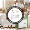 SoBuy FSR100-W Meuble Chaussure 4 Abattants Meuble à Chaussures d’Entree Armoire à Chaussures Rangement Chaussures Compact Range Chaussures Étroit pour Petite Entrée ou Couloir L100xP19xH91cm Blanc