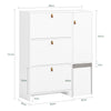 SoBuy FSR107-W Meuble de Rangement à Chaussures Armoire à Chaussures Commode à Chaussures Meuble d'entrée Coffre