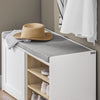 SoBuy FSR109-WN Banc à Chaussures Meuble Chaussures Commode à Chaussures Meuble d’entrée avec Coussin Rembourré et Etagère Amovible– 80x35x45cm