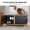 SoBuy FSR117-SCH Banc à Chaussures Banc de Rangement Meuble à Chaussures d'Entrée avec Siège Rembourré et 2 Portes