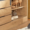 SoBuy FSR120-N Meuble de Rangement à Chaussures Armoire à Chaussures Commode à Chaussures Meuble d'entrée Coffre Rangement pour Chaussures avec Porte de Grange coulissante, 80x35x48 cm