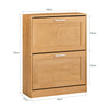 SoBuy FSR137-N Meuble à Chaussures Armoire à Chaussures Commode à Chaussures2 Abattants