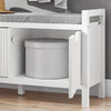 SoBuy FSR146-W Banc à Chaussures, Banc d’Entrée, Banc de Couloir pour Entrée avec Coussin Rembourré et 2 Portes | Prévente