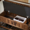 SoBuy FSR150-N Banc de Rangement à Chaussure, Banc d'entrée, Meuble d'entrée, Bout de Lit, Banquette avec Dossier et Coussin Rembourré en Bois de Pin