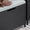 SoBuy FSR151-K-SCH Banc à Chaussures avec 1 Abattants et 1 Coussin