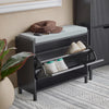 SoBuy FSR151-K-SCH Banc à Chaussures avec 1 Abattants et 1 Coussin