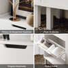 SoBuy FSR151-W Meuble à Chaussures avec 2 Abattants Armoire à Chaussures Commode à Chaussures