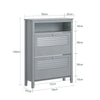 SoBuy FSR152-HG Armoire à Chaussures Commode à Chaussures 2 Abattants Meuble de Rangement à Chaussures