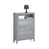 SoBuy FSR152-HG Armoire à Chaussures Commode à Chaussures 2 Abattants Meuble de Rangement à Chaussures