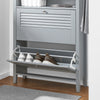 SoBuy FSR152-HG Armoire à Chaussures Commode à Chaussures 2 Abattants Meuble de Rangement à Chaussures