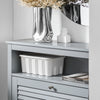 SoBuy FSR152-HG Armoire à Chaussures Commode à Chaussures 2 Abattants Meuble de Rangement à Chaussures