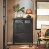 SoBuy FSR152-SCH Armoire à Chaussures, Commode à Chaussures avec 2 Abattants à Chaussures, Meuble d'Entrée, Rangement pour Chaussures