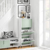 SoBuy FSR157-GR Armoire à Chaussure Inclinable, Meuble à Chaussures, Commode Meuble de Rangement à Chaussures avec 3 Abattants