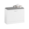 SoBuy FSR16-K-W Banc Armoire à Chaussures 1 abattant avec Coussin Meuble d’entrée Coffre Rangement