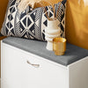 SoBuy FSR16-K-W Banc Armoire à Chaussures 1 abattant avec Coussin Meuble d’entrée Coffre Rangement
