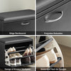 SoBuy FSR16-SCH Banc Armoire à Chaussures 1 abattant avec Coussin Meuble d’entrée Coffre Rangement pour Chaussures, N