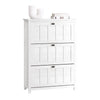 SoBuy FSR162-W Meuble à Chaussures Armoire à Chaussures Commode à Chaussures Meuble d'entrée avec 3 Abattants