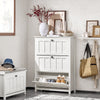 SoBuy FSR162-W Meuble à Chaussures Armoire à Chaussures Commode à Chaussures Meuble d'entrée avec 3 Abattants