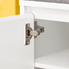 SoBuy FSR172-W Banc de Rangement à Chaussure, Meuble à Chaussures pour Enfants, avec 2 Coussins, 2Portes et 1 Tiroir