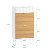 SoBuy FSR174-WN Meuble Chaussure, Rangement Chaussure, Meuble d'Entrée, Commode à Chaussures avec 2 Abattants et 1 Tiroir
