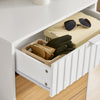 SoBuy FSR174-WN Meuble Chaussure, Rangement Chaussure, Meuble d'Entrée, Commode à Chaussures avec 2 Abattants et 1 Tiroir