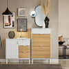 SoBuy FSR174-WN Meuble Chaussure, Rangement Chaussure, Meuble d'Entrée, Commode à Chaussures avec 2 Abattants et 1 Tiroir