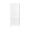 SoBuy FSR177-H-W Meuble Chaussures d’Entree avec 3 Abattants, Armoire à Chaussures Moderne, Rangement Chaussures Compact, Range Chaussures Étroit pour Petite Entrée ou Couloir 50x19x130cm Blanc