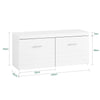 SoBuy FSR178-W Banc à Chaussures, Banc de Rangement, Meuble à Chaussures d'Entrée Armoire de Rangement avec 2 Portes