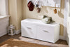 SoBuy FSR178-W Banc à Chaussures, Banc de Rangement, Meuble à Chaussures d'Entrée Armoire de Rangement avec 2 Portes