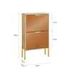 SoBuy FSR181-G Meuble à Chaussures à Chaussures avec 2 Abattants, Armoire à Chaussures, Commode à Chaussures, Meuble d'Entrée