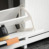 SoBuy FSR186-W Meuble Chaussure, Rangement Chaussure, Meuble d'Entrée, Armoire à Chaussures, Commode à 4 Abattants