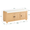 SoBuy FSR188-N Banc à Chaussures Meuble Chaussure Entrée avec Rangement Fermé et Compartiments Ouverts pour Rangement Chaussure - Banc d’Entrée Confortable et Solide 104x35x47cm 225kg