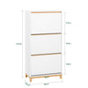 SoBuy FSR192-WN Armoire à Chaussures avec 3 Abattants