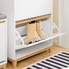 SoBuy FSR192-WN Armoire à Chaussures avec 3 Abattants