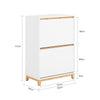 SoBuy FSR193-WN Armoire à Chaussures avec 2 Abattants