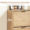 SoBuy FSR200-N Meuble à Chaussures Entrée Meuble de Rangement à 2 Abattants, Design Système Anti-Basculement,jusqu'à Taille EU 47, Meuble Chaussures pour 8 Paires, Bois Clair