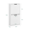 Prévente SoBuy FSR204-W Meuble à Chaussures Entrée Armoire a Chaussures - Ultra Fin 19cm Profondeur, Montage Vertical/Horizontal, Rangement Chaussures et Petits Objets - MDF E1, Blanc, 35kg, 50x19x100cm