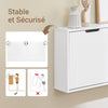 Prévente SoBuy FSR204-W Meuble à Chaussures Entrée Armoire a Chaussures - Ultra Fin 19cm Profondeur, Montage Vertical/Horizontal, Rangement Chaussures et Petits Objets - MDF E1, Blanc, 35kg, 50x19x100cm