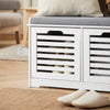 SoBuy FSR23-K-W Banc de Rangement avec coussin rembourré et 2 cubes
